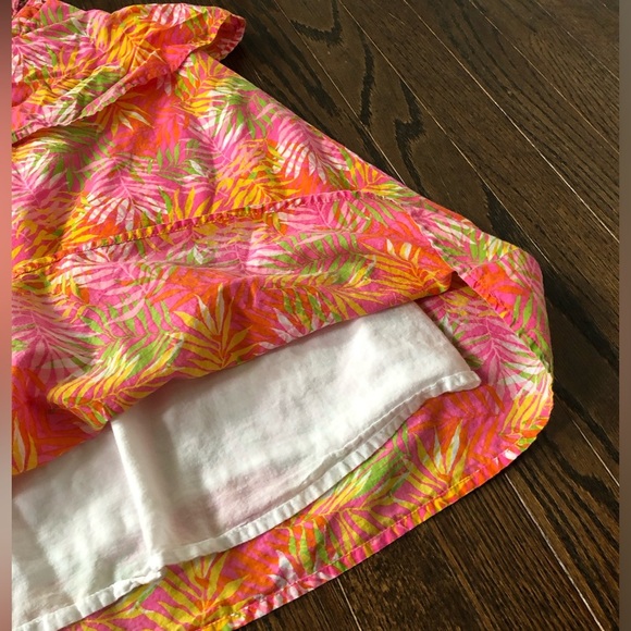 Tommy Bahama Girls 6 Pink/Orange Tropical Floral Halter A-Line Lined Dress VGUC - Picture 6 of 11